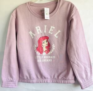 Girl's Ariel Disney Princess Big Dreams Sweatshirt top Sze: XXL Fair Orchid